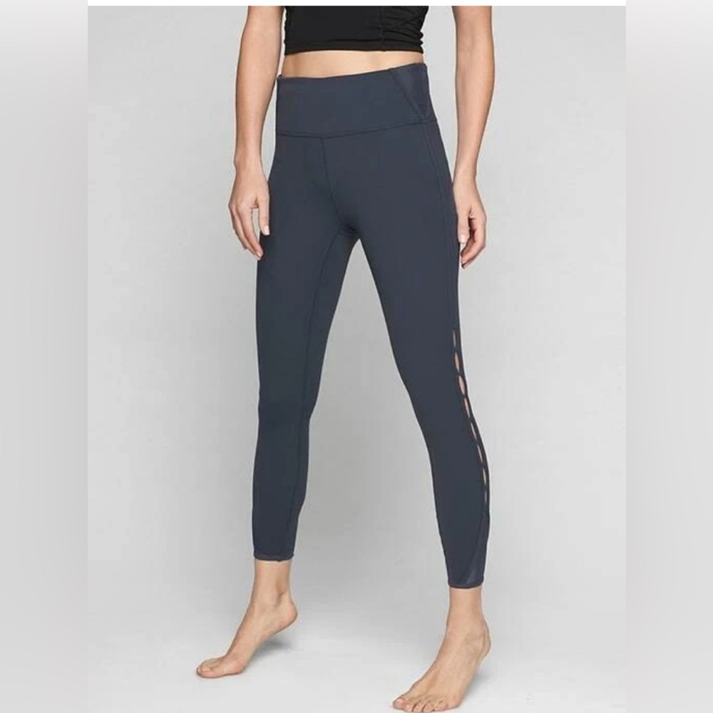 Athleta Slate High-Rise Side-Cutout Leggings